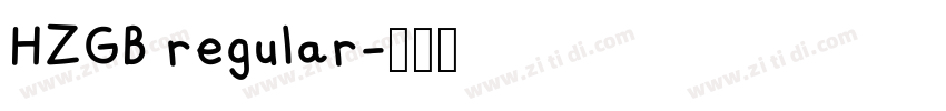 HZGB regular字体转换